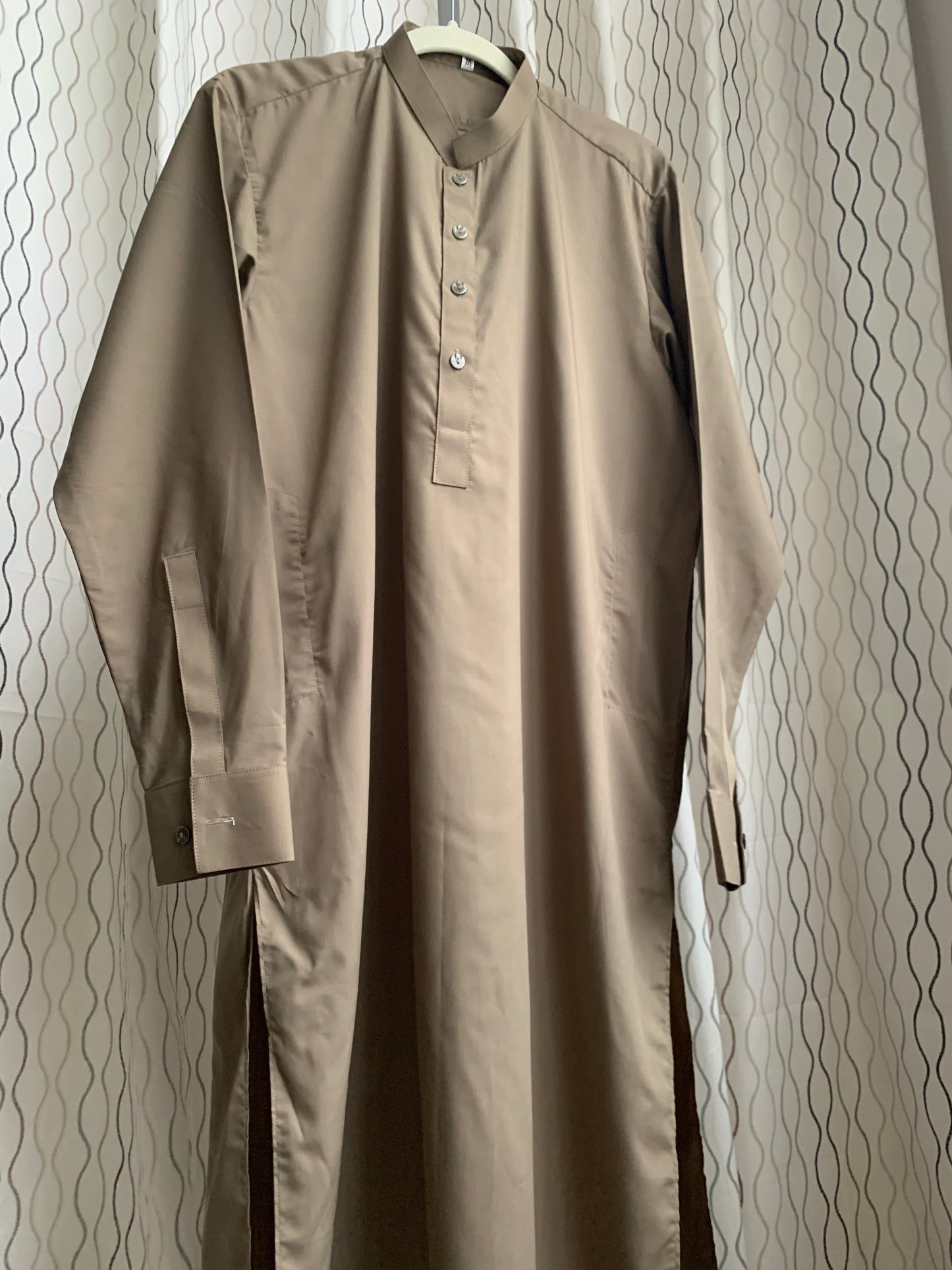 Introducing first time Online Custom Tailored Shalwar Kameez for Men. Send us your Desire Size and we will Stitch it for you! Contact us anytime at info@SaharaModestwear.com, we will be glad to answer your questions.
