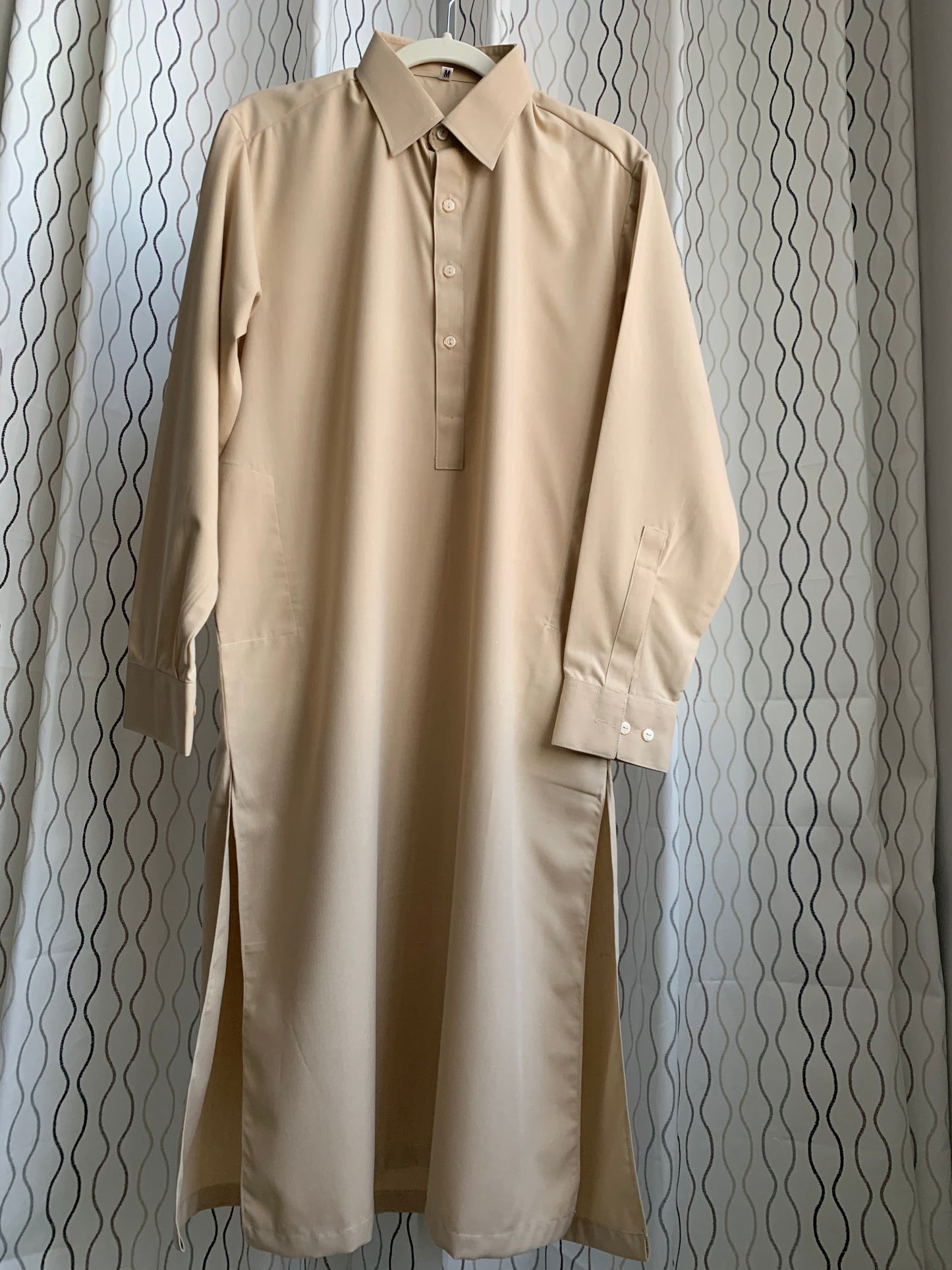 Introducing first time Online Custom Tailored Shalwar Kameez for Men. Send us your Desire Size and we will Stitch it for you! Contact us anytime at info@SaharaModestwear.com, we will be glad to answer your questions.