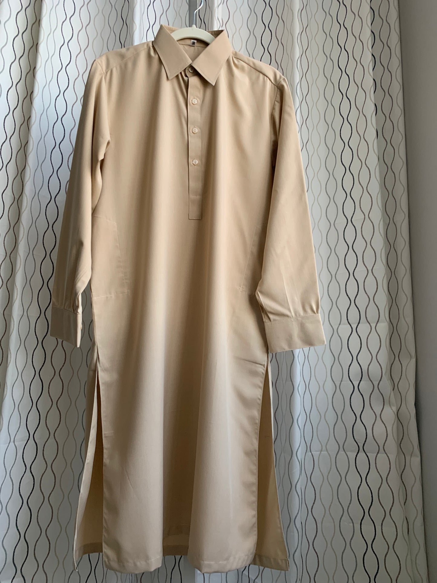 Introducing first time Online Custom Tailored Shalwar Kameez for Men. Send us your Desire Size and we will Stitch it for you! Contact us anytime at info@SaharaModestwear.com, we will be glad to answer your questions.