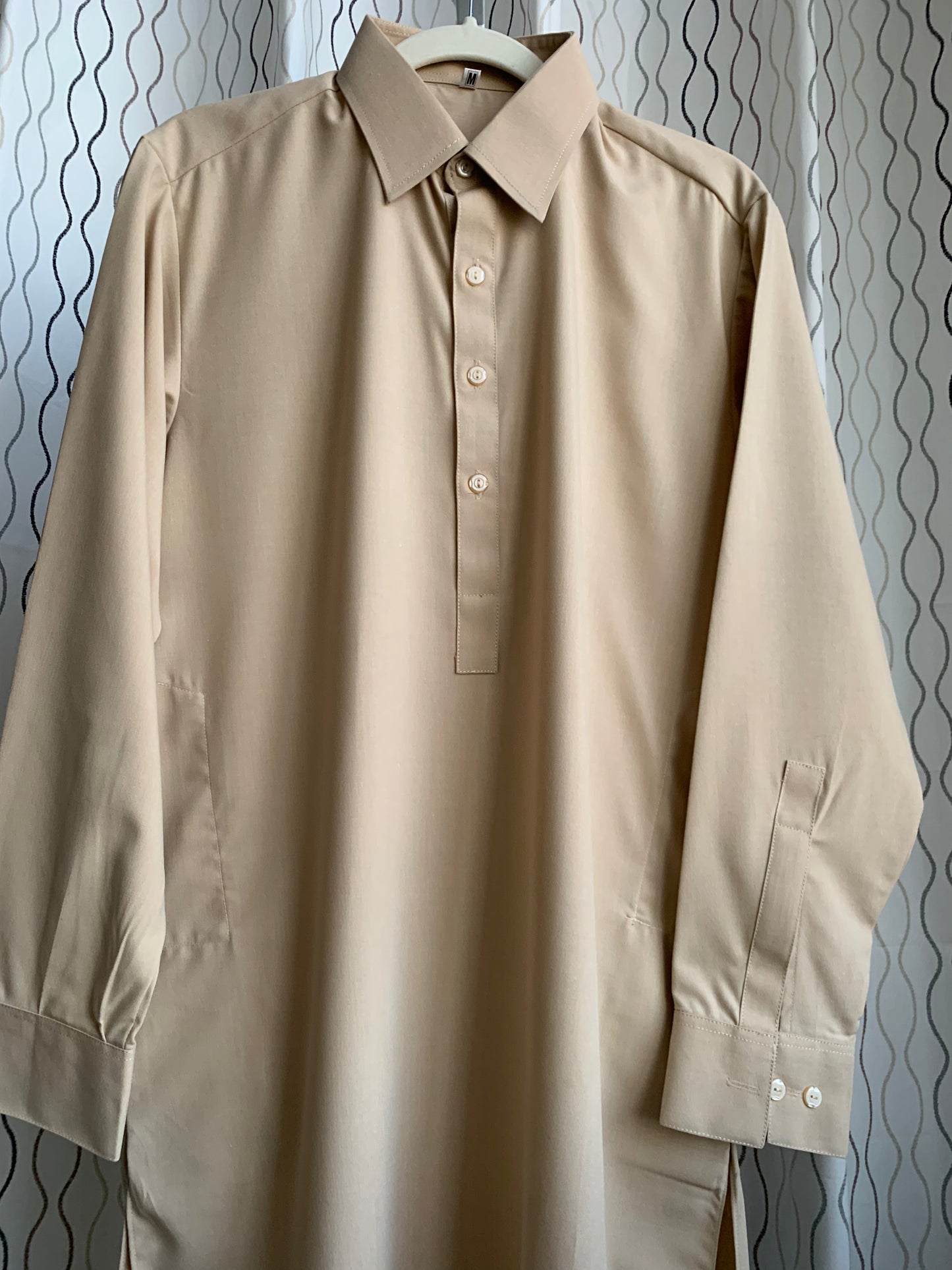 Introducing first time Online Custom Tailored Shalwar Kameez for Men. Send us your Desire Size and we will Stitch it for you! Contact us anytime at info@SaharaModestwear.com, we will be glad to answer your questions.
