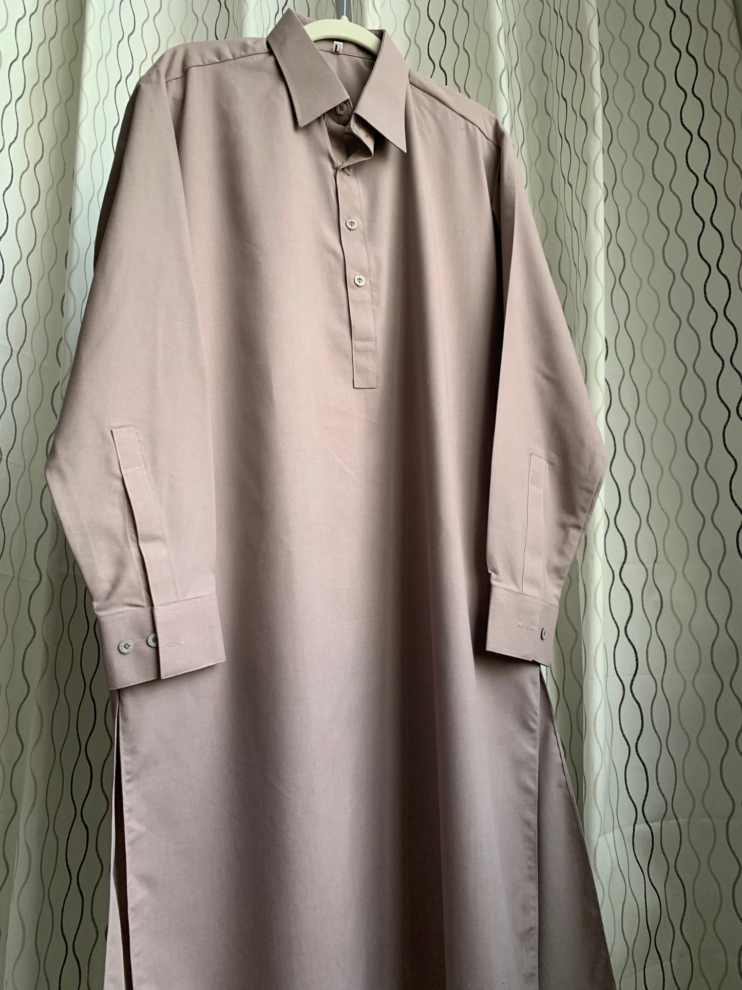 Introducing first time Online Custom Tailored Shalwar Kameez for Men. Send us your Desire Size and we will Stitch it for you! Contact us anytime at info@SaharaModestwear.com, we will be glad to answer your questions.