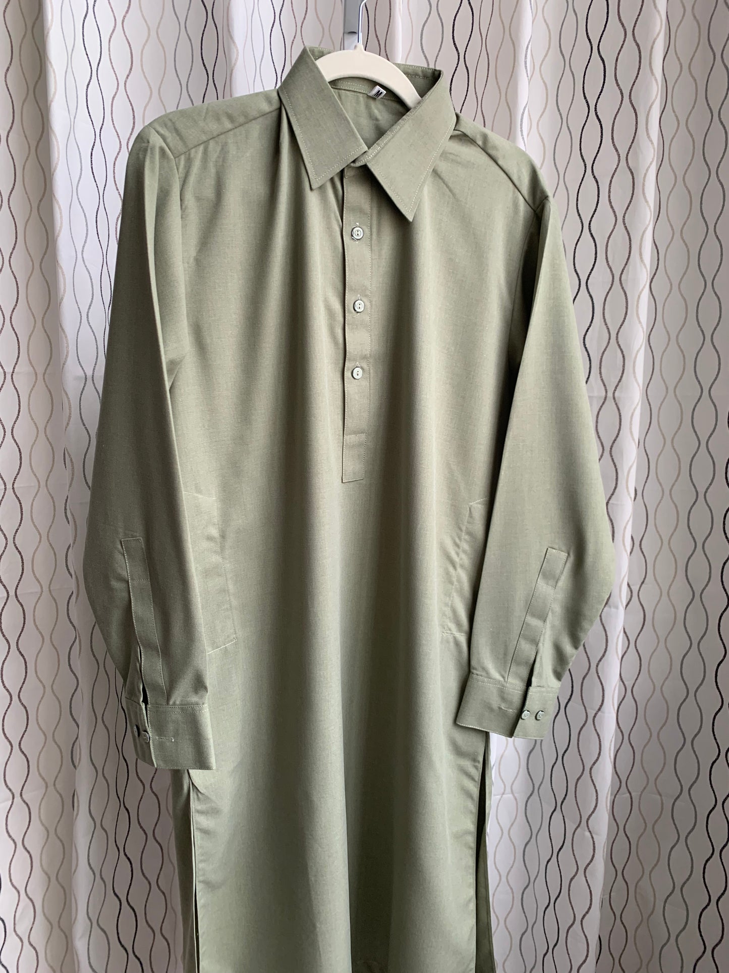 Introducing first time Online Custom Tailored Shalwar Kameez for Men. Send us your Desire Size and we will Stitch it for you! Contact us anytime at info@SaharaModestwear.com, we will be glad to answer your questions.