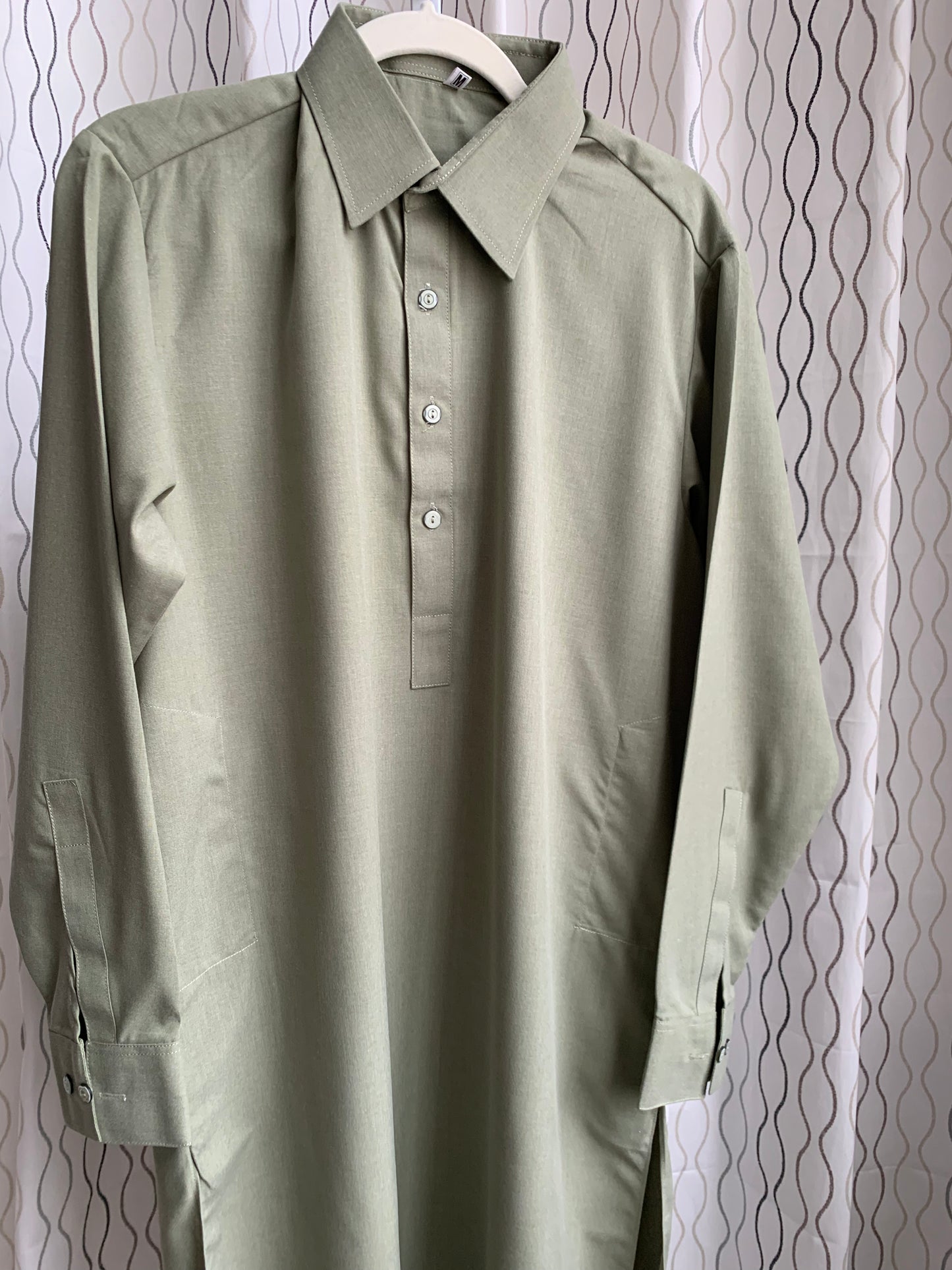 Introducing first time Online Custom Tailored Shalwar Kameez for Men. Send us your Desire Size and we will Stitch it for you! Contact us anytime at info@SaharaModestwear.com, we will be glad to answer your questions.