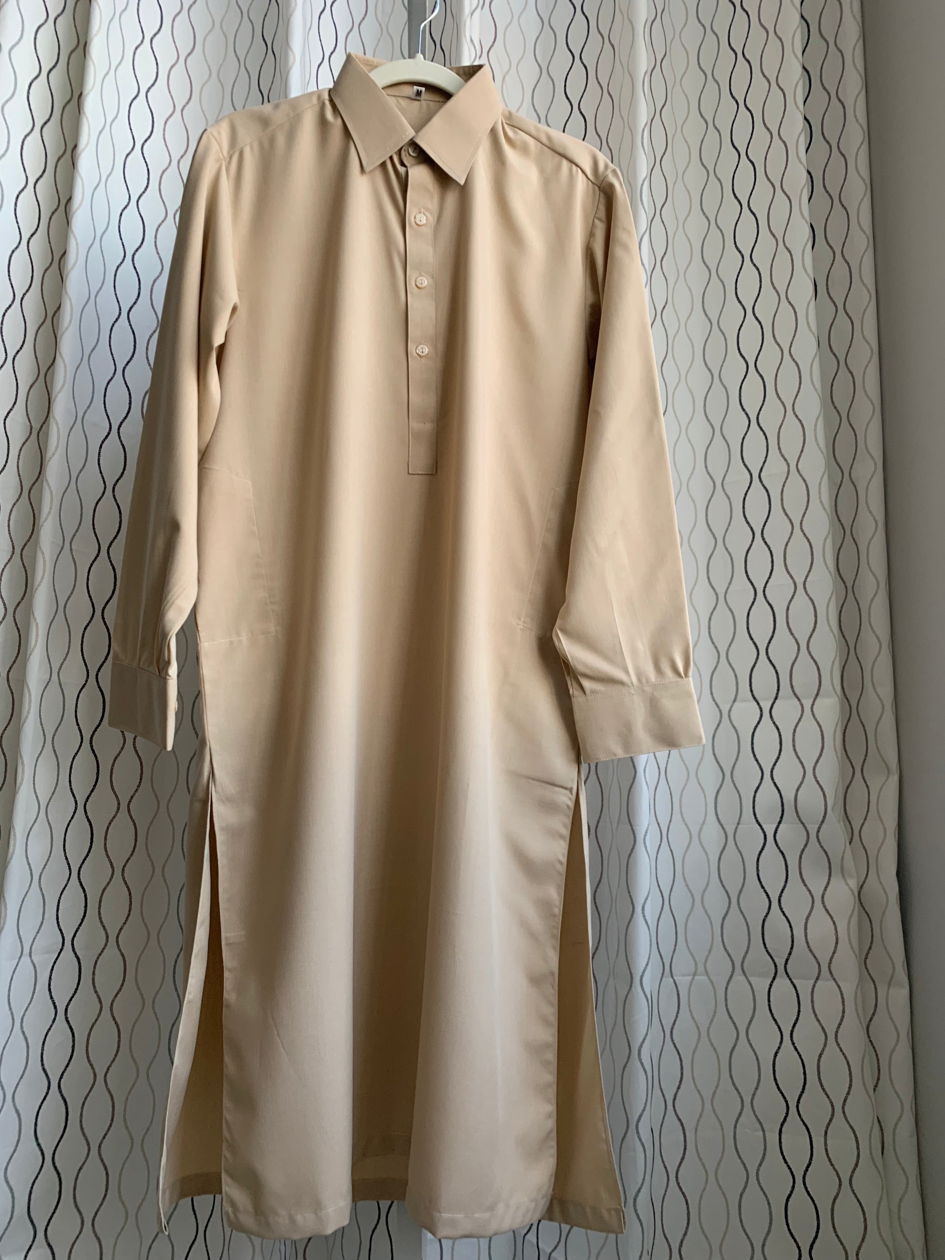 Introducing first time Online Custom Tailored Shalwar Kameez for Men. Send us your Desire Size and we will Stitch it for you! Contact us anytime at info@SaharaModestwear.com, we will be glad to answer your questions. 