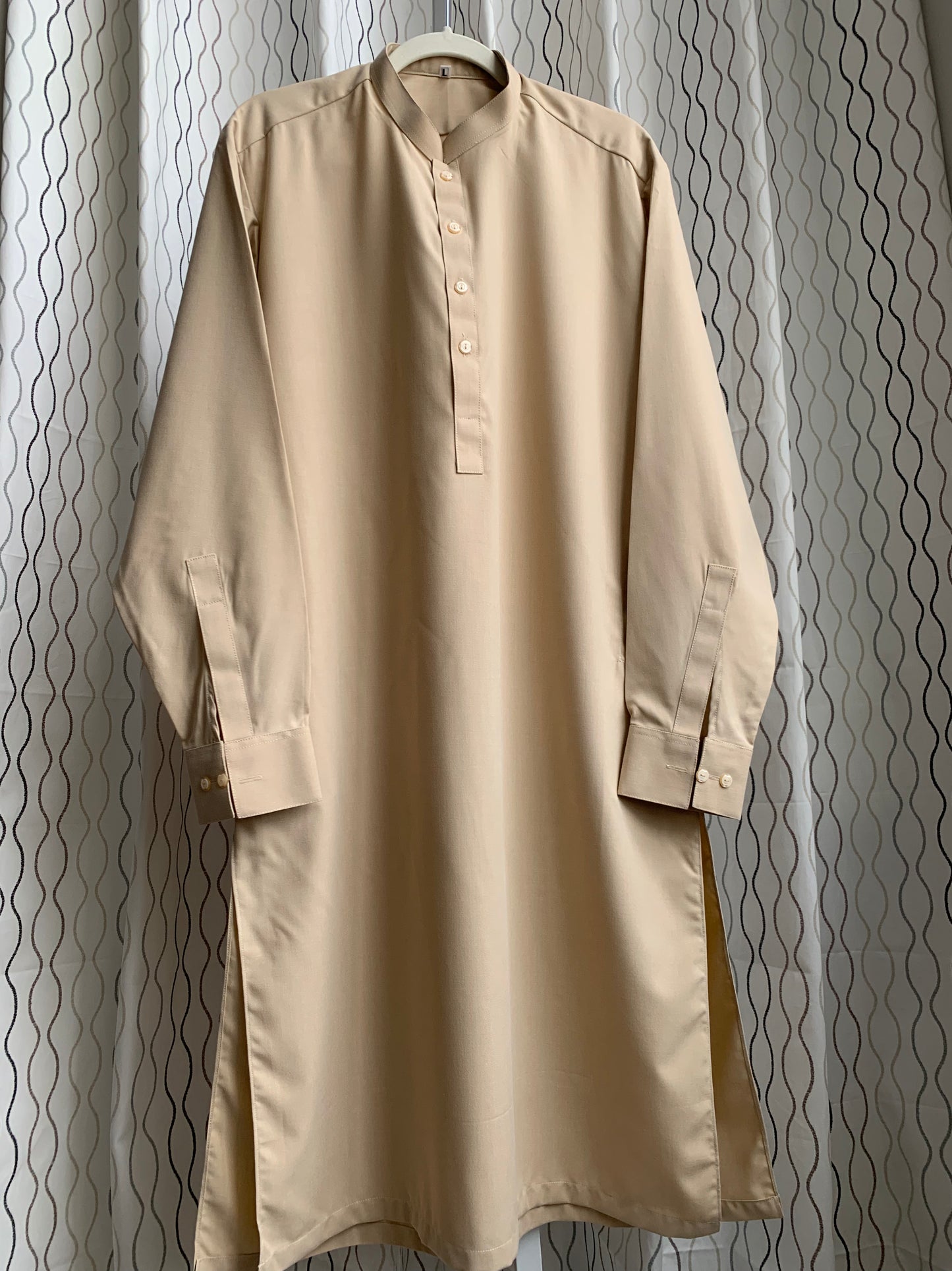 Introducing first time Online Custom Tailored Shalwar Kameez for Men. Send us your Desire Size and we will Stitch it for you! Contact us anytime at info@SaharaModestwear.com, we will be glad to answer your questions. 